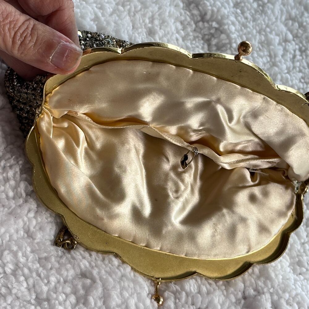 L'Etoile by Pam Vintage Evening Bag Rhinestone Purse Austrian Crystals 50's rare - Picture 6 of 10